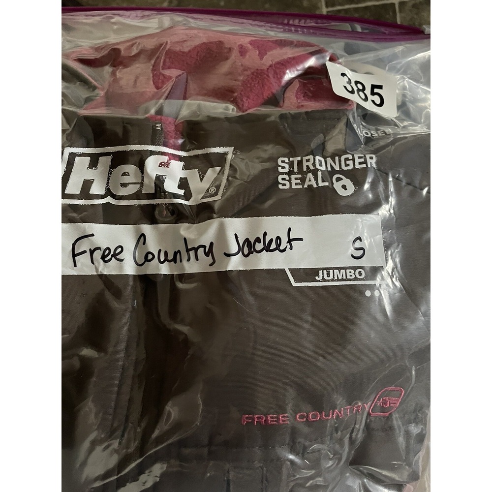 Free Country Ladies Fleece Jacket Full Zip Brown Raspberry Sz Small  Zip Pockets - Picture 6 of 6